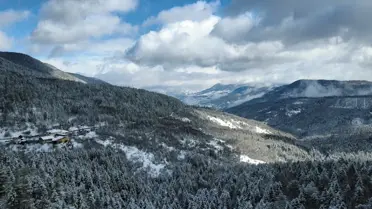 Karabük ve Bolu’nun Yüksek Kesimlerinde Bembeyaz Kış Görüntüsü