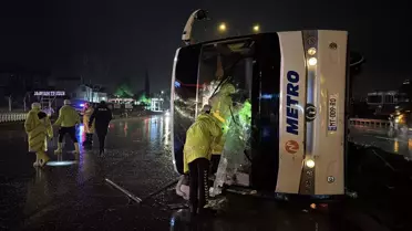 Samsun İlkadım’da Yolcu Otobüsü Devrildi: 6 Kişi Yaralandı