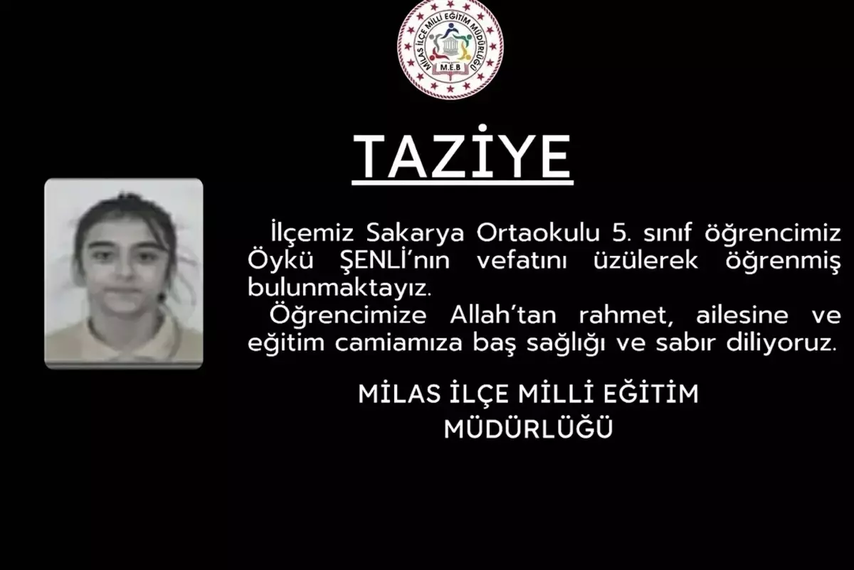 Milas'ta 11 Yaşındaki Öğrenci Öykü Şenli'nin Ani Sağlık Krizi ve Üzücü Sonuçları