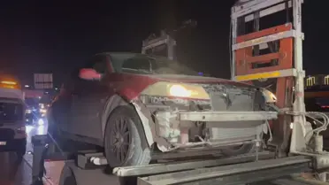 Kaza anındaki araçların çarpışma görüntüsü