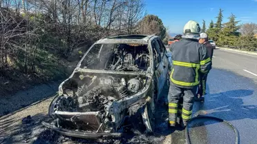 Uşak’ta Çip Araç Yangını: Şoförün Kısa Sürede Müdahalesi