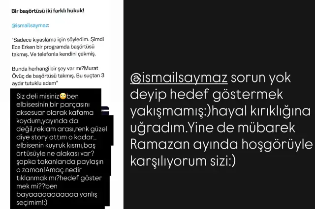 Ece Erken'in elbisesinin kuyruk kısmı