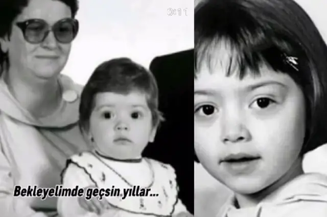 Hadise'nin annesiyle birlikte eski bir fotoğraf