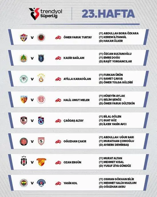 Hakem atamaları görseli