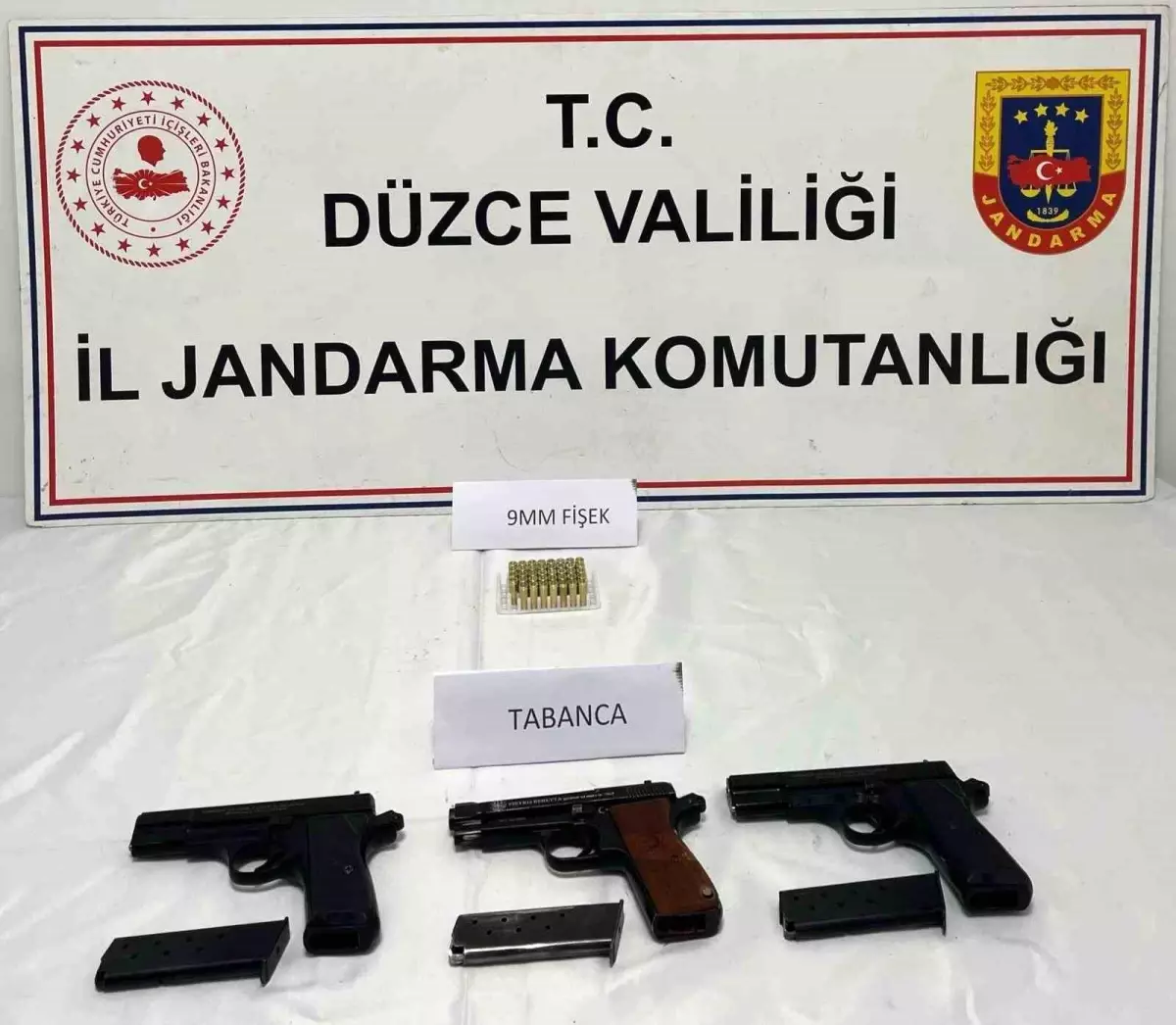 Düzce'de Jandarma, Ruhsatsız Silah ve Mermi Operasyonu Gerçekleştirdi