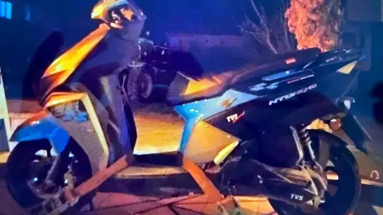 Motosiklet sürücüsü kaçarken çekilen fotoğraf