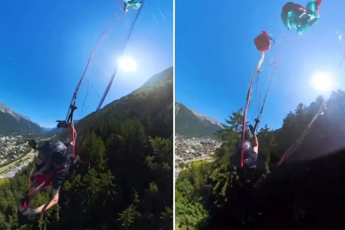 Fransa’da Paraşütle Atlayan Sporcu Ağaçlara Çakıldı: Kırıklar ve Akciğer Sönmesiyle Mücadele