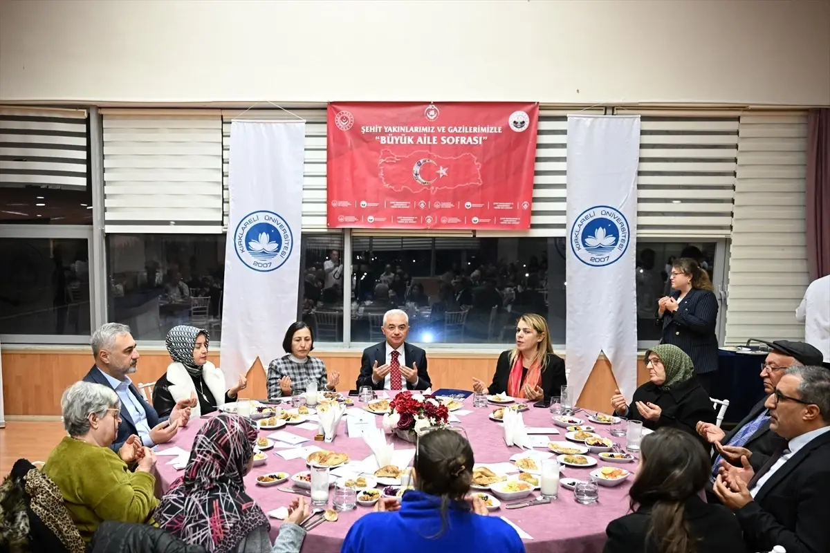 Kırklareli Valisi Uğur Turan'dan Şehit Aileleri ve Gazilerle Anlamlı İftar Buluşması