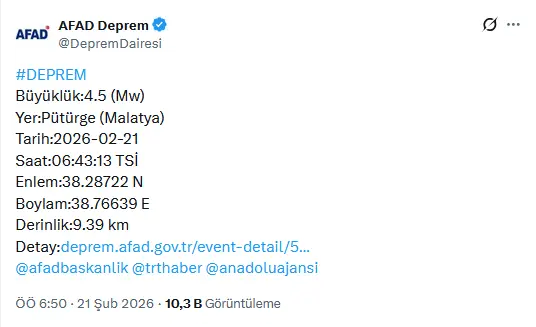 Deprem sonrası Pütürge sokakları