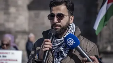 Erzurum’da sağlık çalışanlarının yürüyüş anı