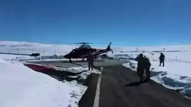 Helikoptırda taşıma sırasında hasta