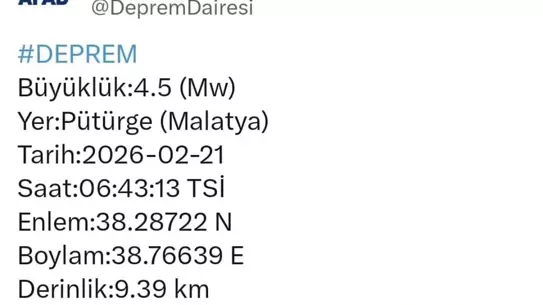 Deprem anındaki sarsıntı ölçümü grafiği