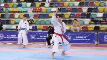 Karate müsabakasından bir an