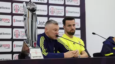 Türkiye Kupası finali öncesi basın toplantısı sahne görüntüsü