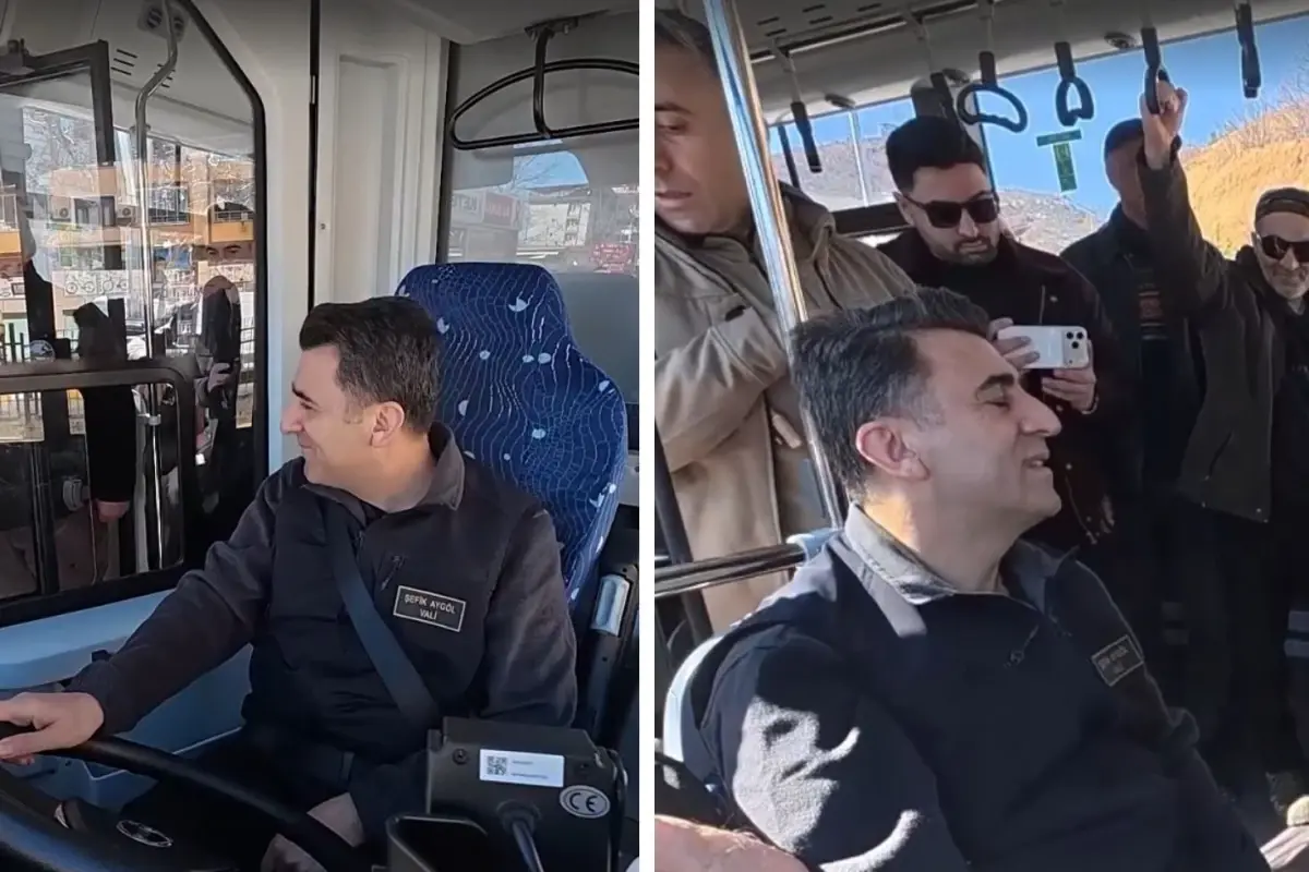 Tunceli'de Yeni Otobüslerin Açılışı: Vali Şefik Aygöl Direksiyon Başında