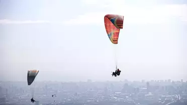 Mersin'de 30 Engelli Çocuk Tandem Yamaç Paraşütüyle Gökyüzüne Çıktı