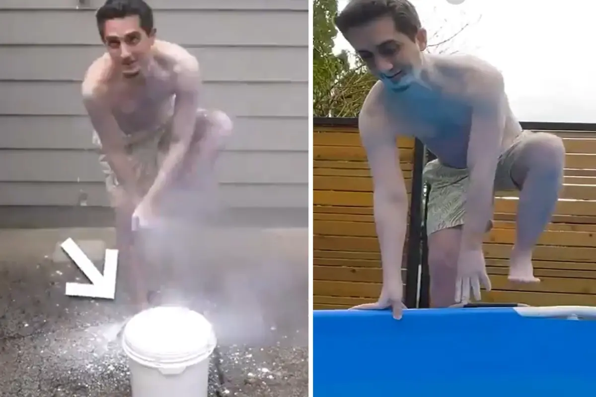 Ruhi Çenet'in aerojel kaplamalı deney anı