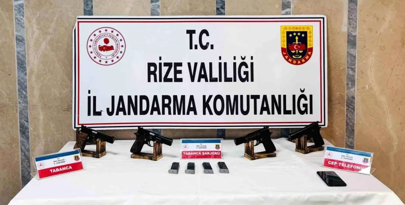 Rize'de Silah Operasyonu: Polis 1 Şüpheliyi Gözaltına Aldı