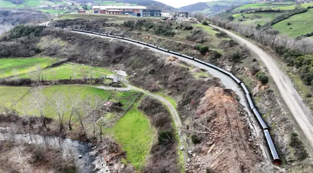 Baraj inşaatı sırasında görüntü