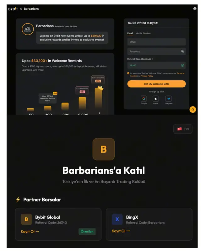 Bybit bonus kodu ekran görüntüsü