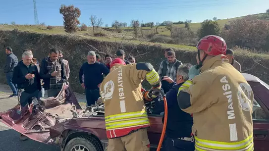 Kaza sonrası araçların görüntüsü