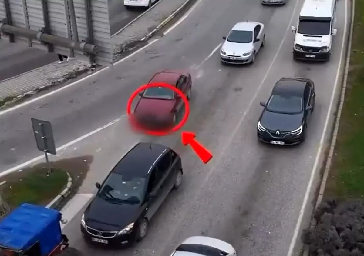 Düzce'de Drone Destekli Trafik Denetimi: 107 Sürücüye Kesilen Ceza