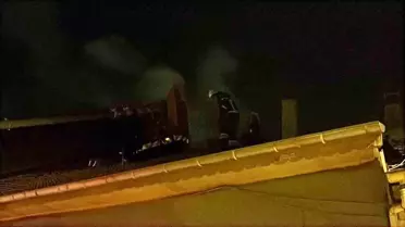 Yangın sonrası bacanın fotoğrafı