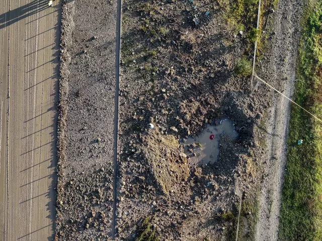 Kaza bölgesinde inceleme ekipleri