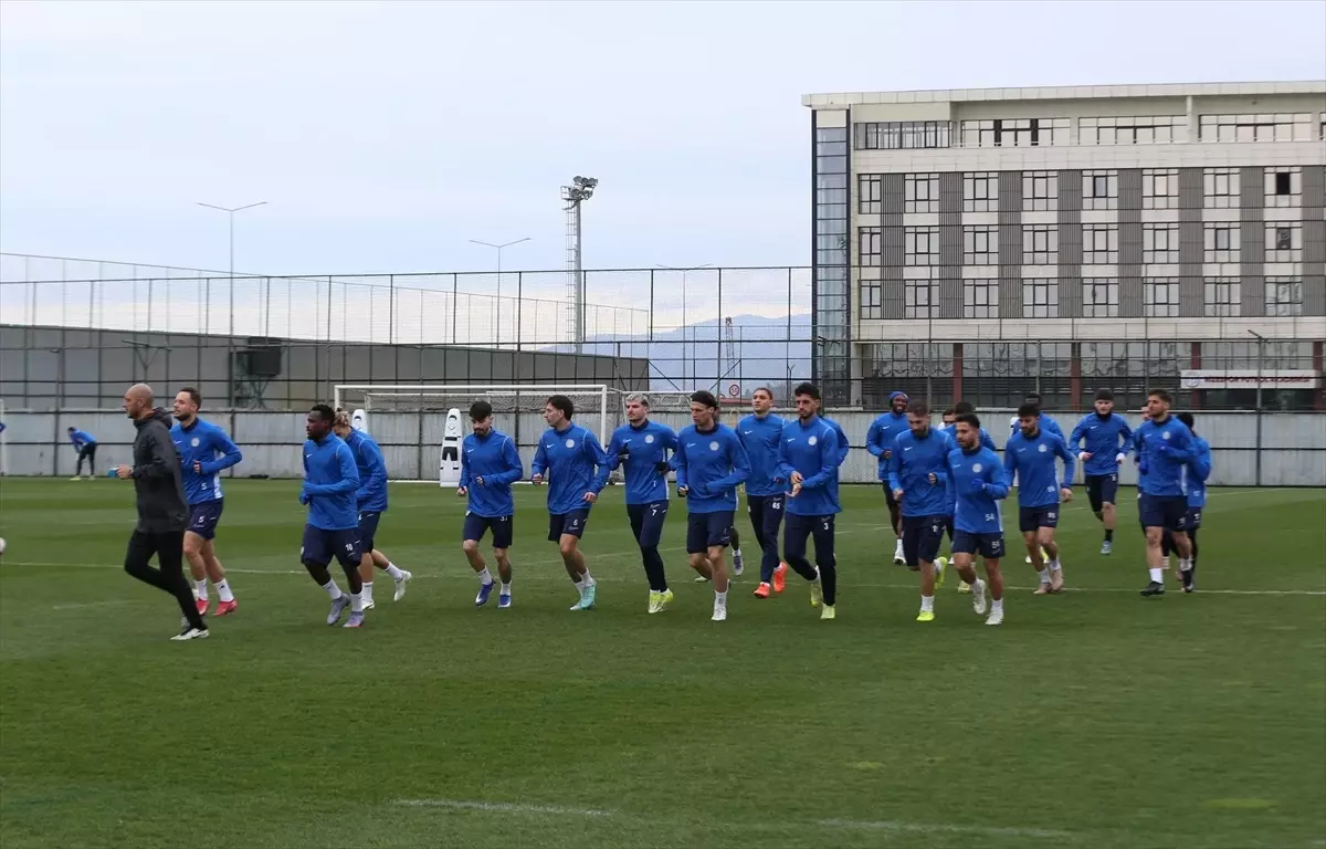 Rizespor takımı antrenman görüntüsü
