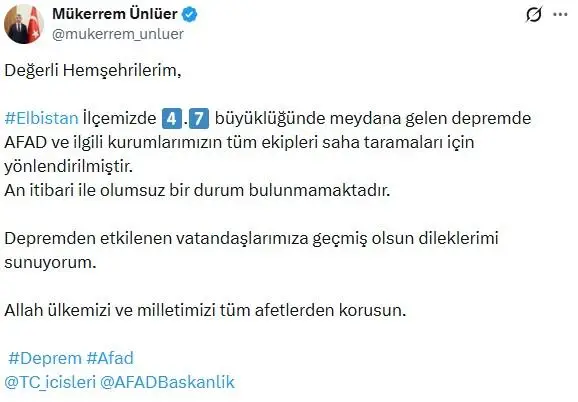 Deprem bölgesinde ekiplerin çalışması