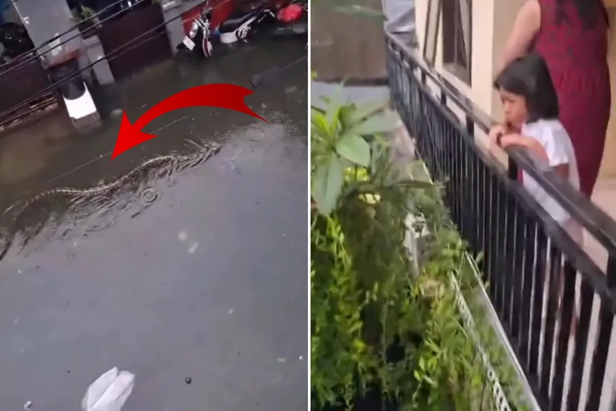 Bali’de sel sonrası sular altında kalmış sokaklar