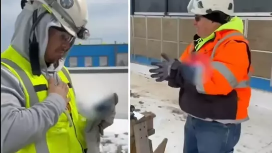 Hu Der Hacılar şarkısı Washington şantiyesinde coşkuyla çalındı