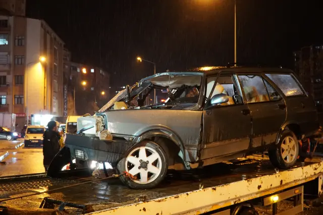 Kaza bölgesindeki hasar