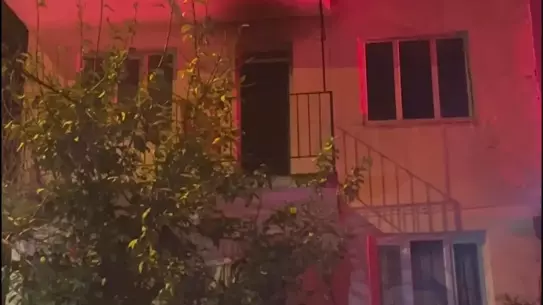 Yangın sonrası apartman görüntüsü