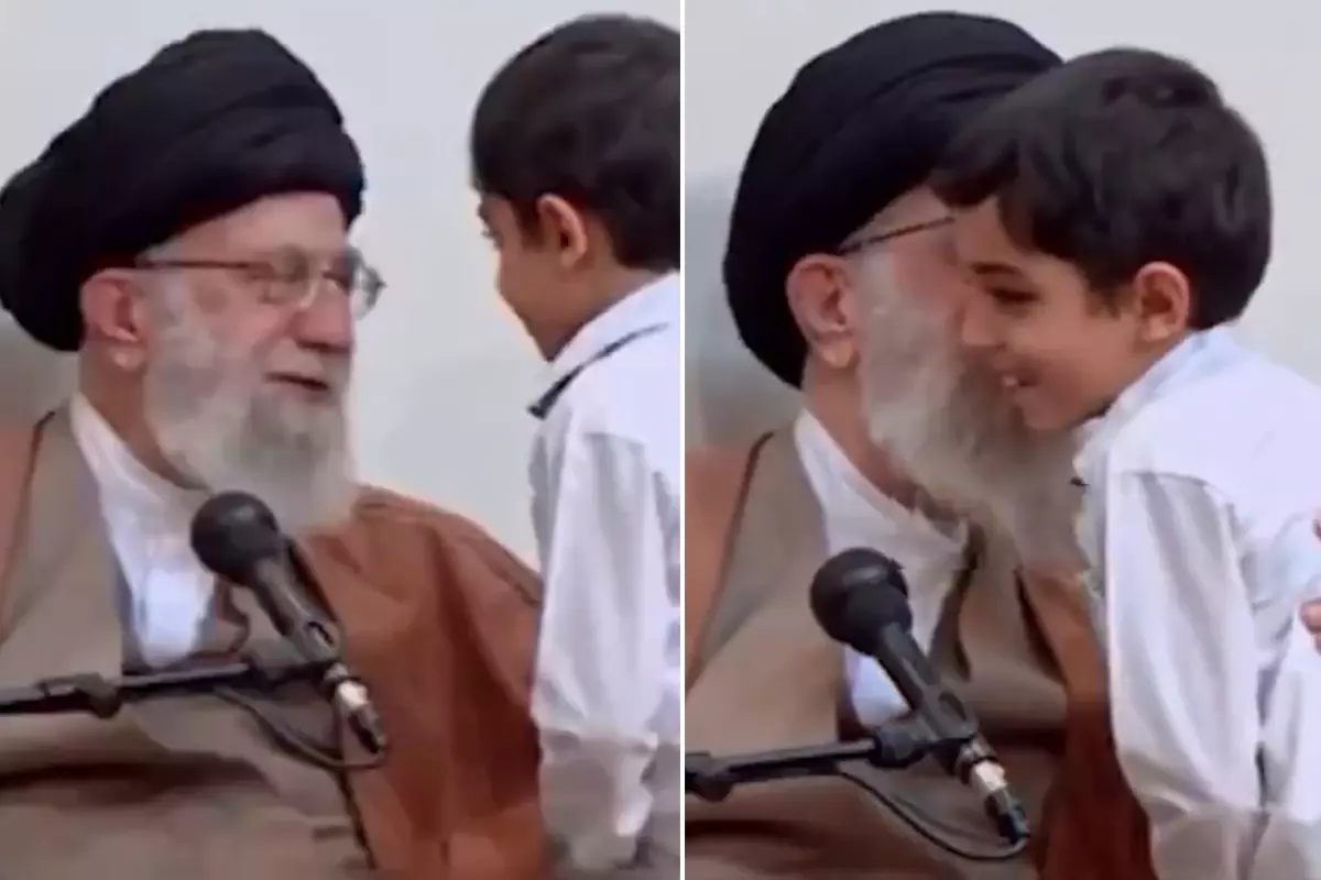 Hamaney'in çocukla görüşmesi