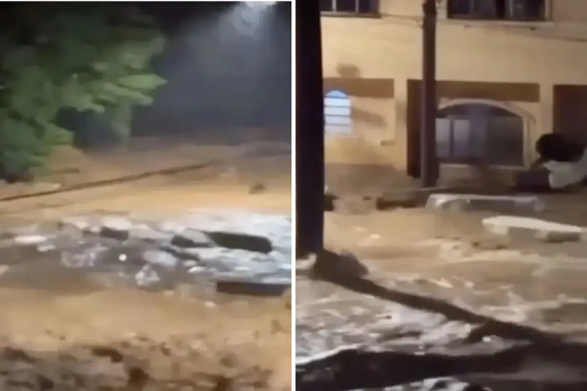 Sel sonrası sokaklarda sürüklenen tabutlar