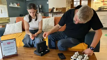 Bade'nin 3D yazıcıyla çalışırken fotoğrafı