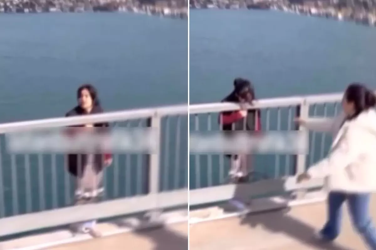 İstanbul’da taksi içinde korkuluklara yönelen genç kadın