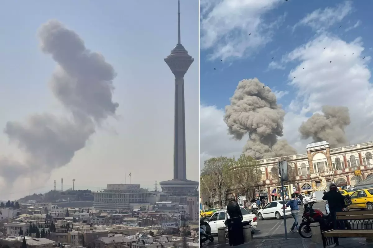 Tahran’da patlama sonrası yükselen duman