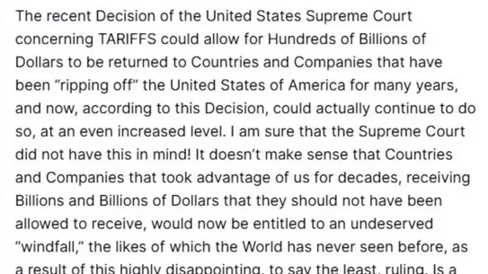 Trump, Yüksek Mahkeme'nin Gümrük Vergisi Kararına Sert Tepki Gösterdi