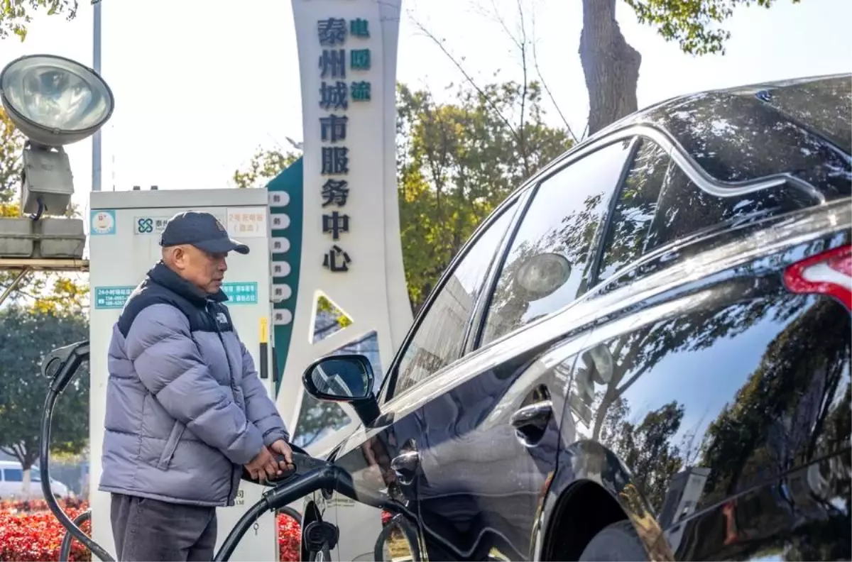 Çin'de elektrikli araç şarj istasyonları