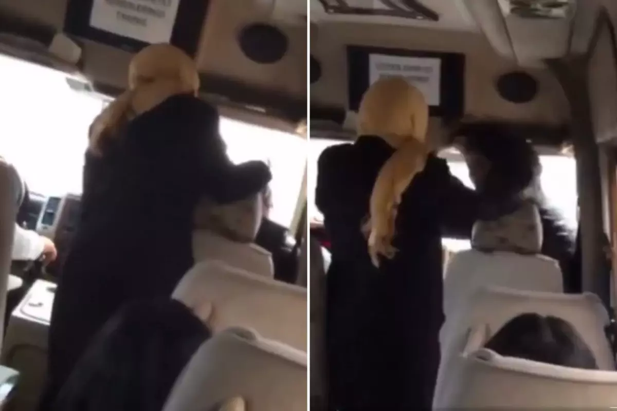 Dolmuşta sigara içen kadın ve müdahale anı