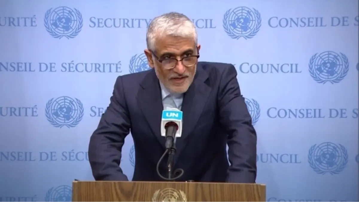 İran BM temsilcisi konuşma sırasında