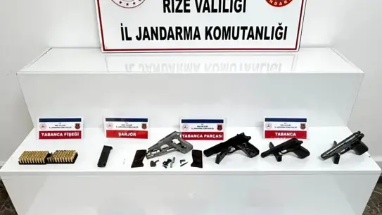 Rize’de Jandarma Operasyonu: Ruhsatsız Silah ve Uyuşturucu Ele Geçirildi