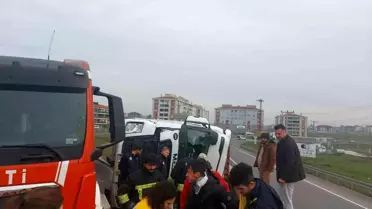 Tekirdağ’da Tır Kazası: Şoför İtfaiye Tarafından Kurtarıldı
