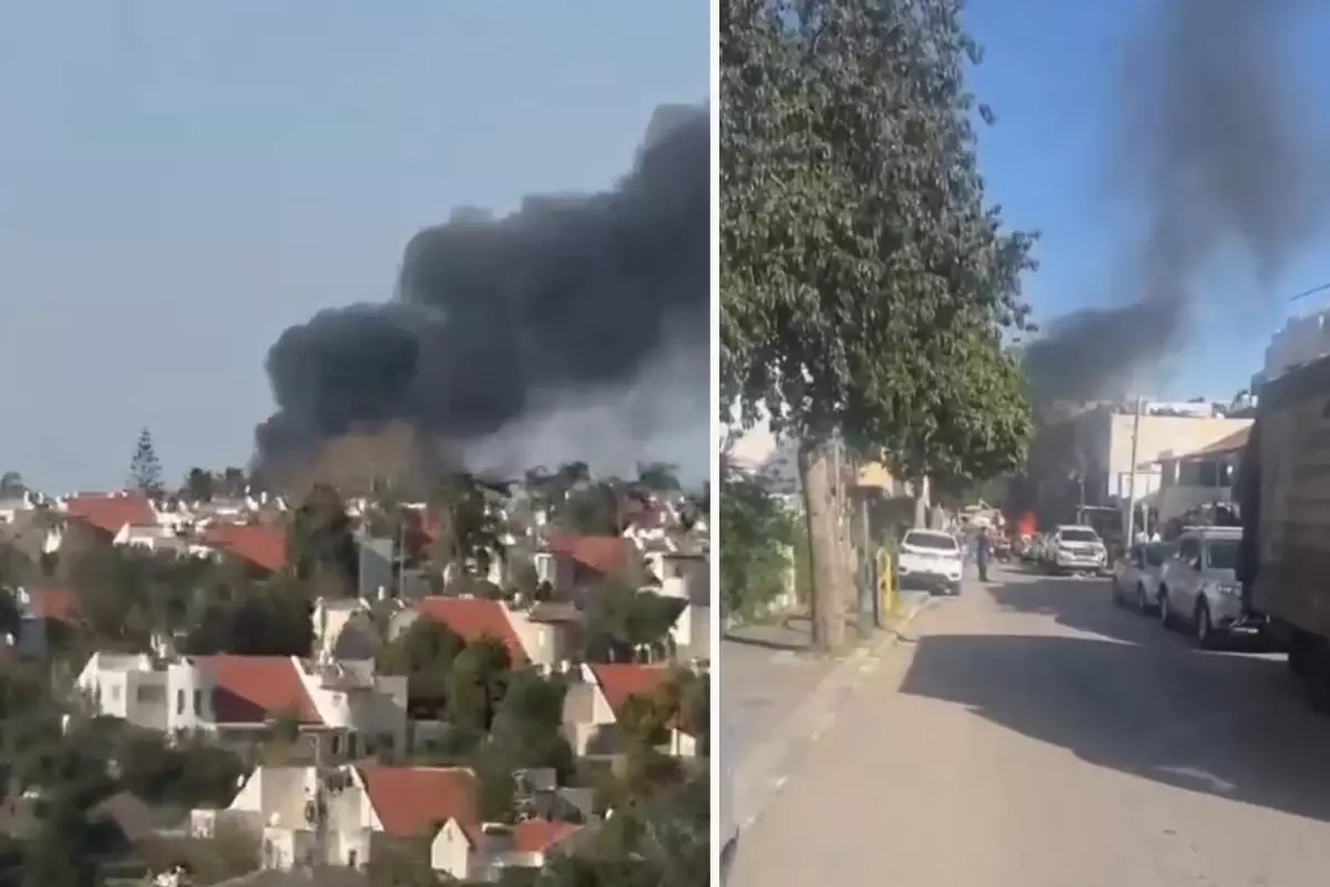 Tel Aviv'te İran füze saldırısı sonrası yükselen duman