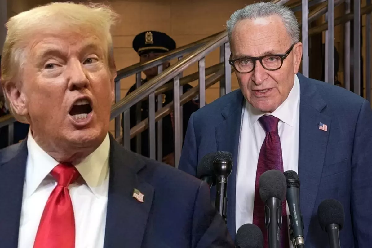 Senatör Chuck Schumer basın toplantısında