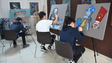 Trabzon’da Savaşın İzlerini Taşıyan Çocukların Resim Sergisi Hazır