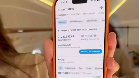 OnlyFans yıldızı Sophie Rain, 100 milyon dolar sınırını aştı