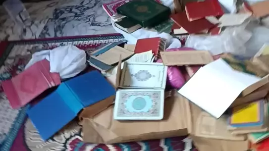 Hasar görmüş derslik içi